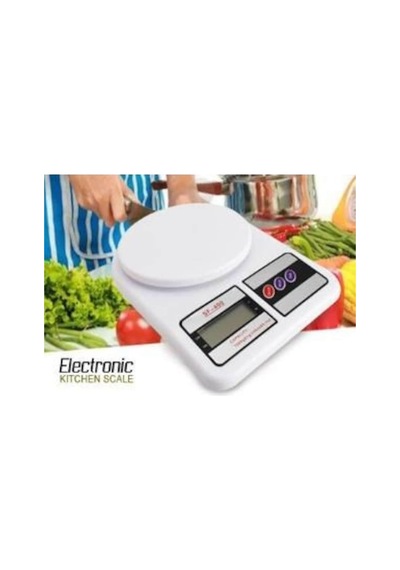 Tr Dijital Hassas Mutfak Terazisi, 10 Kg Kapasiteli, Lcd Ekranlı, Dara Özellikli, Beyaz Diğer