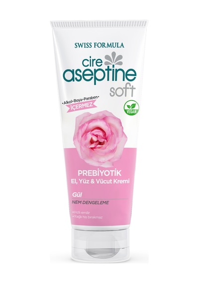 Cire Aseptine Soft Gül Prebiyotik Nemlendirici Bakım Kremi 75 ML