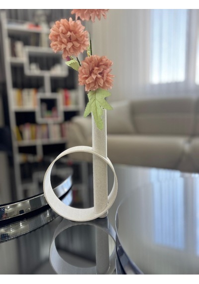 Modern Dekoratif Vazolu Biblo Minimalist Tasarım Masa & Salon Aksesuarı Mermer