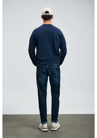 Lufian Erkek Edgar Spor Slim Fit Jean Pantolon 112200229 Mavi Mavi