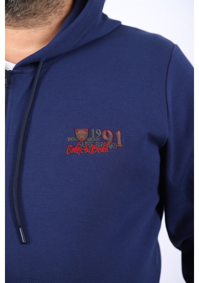 Moc Grande Mocgrande Büyük Beden Sweat Kapüşon Ninety One 22724 Indıgo İndigo