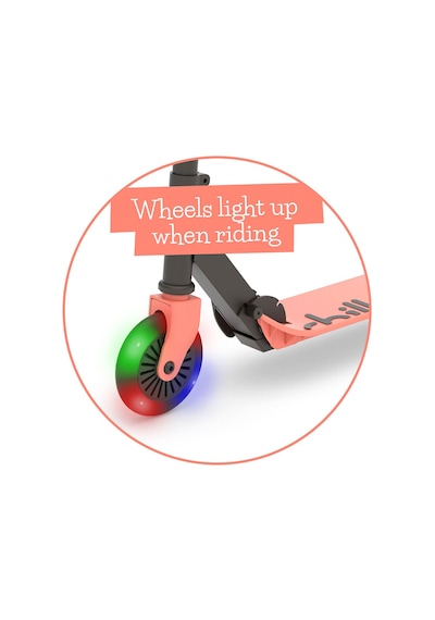 Chillafish Flexxi Glow Işıklı Katlanabilir 2 Tekerlekli Scooter - Flamingo 04 Turuncu