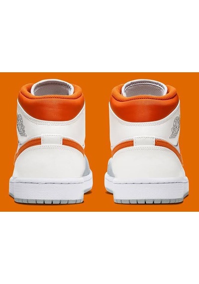 Nike Jordan 1 Mid Se Starfish Basketbol Ayakkabısı Beyaz - Turuncu