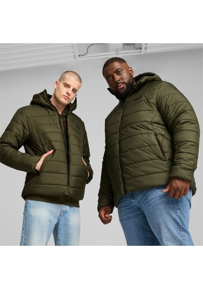 Puma Essential Padded Erkek Haki Kapüşonlu Mont Haki