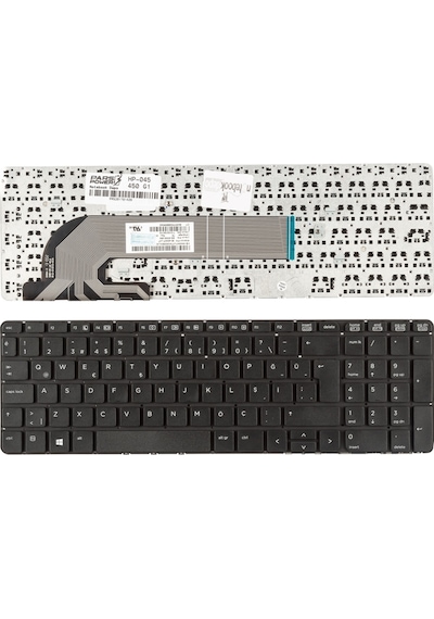 HP Uyumlu Probook 650 G1 H5G75Ea, L8U02Es Notebook Klavye (Siyah Tr) Siyah - Çerçevesiz
