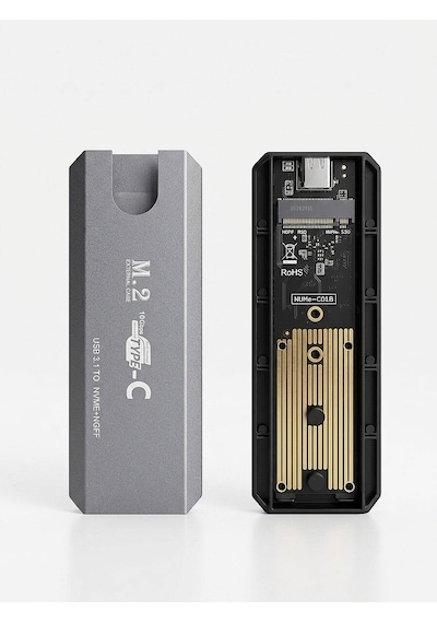 Molix Mx-2002 M.2 Nvme + Ngff Sata Ssd Alüminyum Harici Kutu - Usb 3.1 Type-c 10gbps