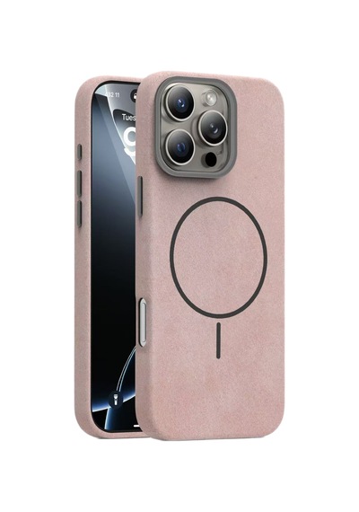 Piili Apple iPhone Uyumlu 15 Soft Aura Magsafe Kılıf Pembe