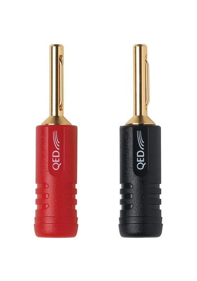 QED QE-1810 Airloc ABS 4mm Banana Konnektör (1 Kırmızı + 1 Siyah)