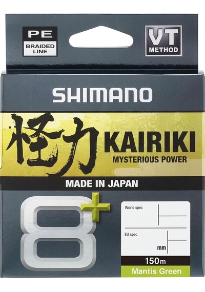 Shimano Kairiki 8+ 150m M. Green Örgü İp Misina-10305 0.16 mm