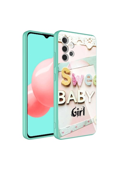 Ardemix Galaxy Uyumlu A32 4g Kılıf Kamera Korumalı Desenli Sert Silikon Epoksi Kapak - No5 NO5