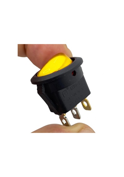 Ic-131 Yuvarlak Işıklı Anahtar On-off 3p Sarı
