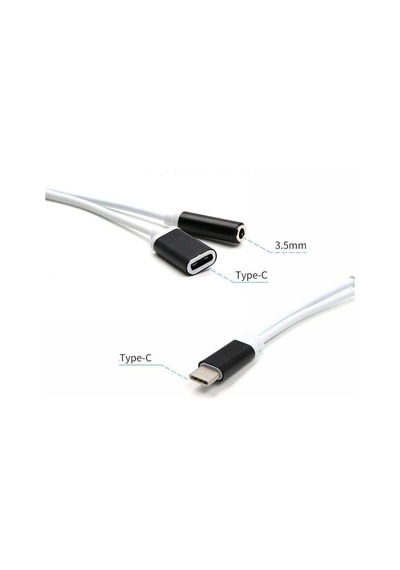 Tr Type C To 3.5mm Stereo Kulaklık Şarj Çevirici Dönüştürücü Adaptör