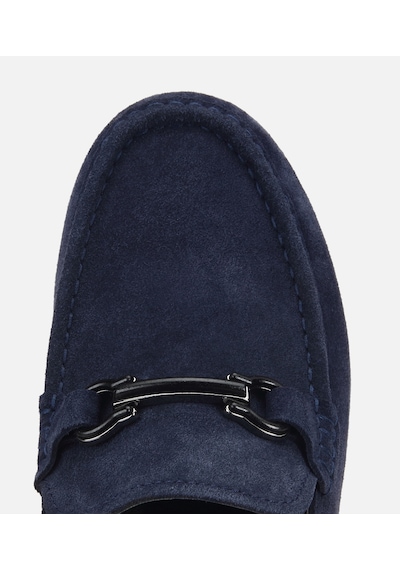 Hotiç Erkek Süet Deri Lacivert Toka Detaylı Comfort Loafer
