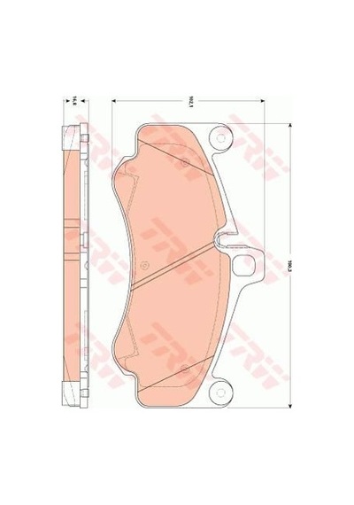 TRW GDB1863 Fren Balatası Ön 190Mm Porsche 911 09- Tamir Takım Kit
