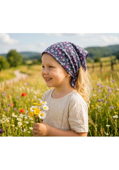 Kız Çocuk Bandana %100 Pamuk Mor