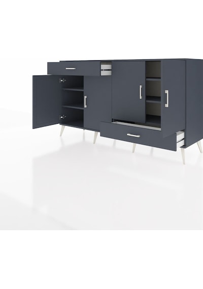 Hyperion Konsol 5 Raflı 2 Çekmeceli 4 Kapaklı 176x44x99 Antrasit- Antrasit-antrasit Hyperion Konsol 5 Raflı 2 Çekmeceli 4 Kapaklı 176x44x99 Antrasit- Antrasit-antrasit