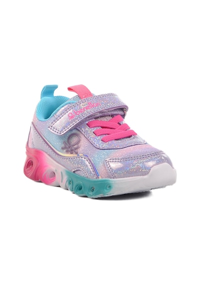 United Colors of Benetton Lila Cırtlı Işıklı Kız Çocuk Spor Ayakkabı Bnı-10136 B