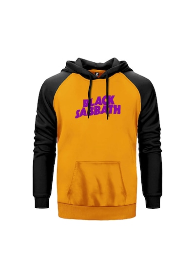 Black Sabbath Purple Yazı Sarı Renk Reglan Kol Sweatshirt Sarı