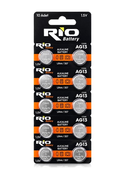 Lr-44/357 Düğme Pil Alkalin 1.5v 10lu Kart Ag13 5728