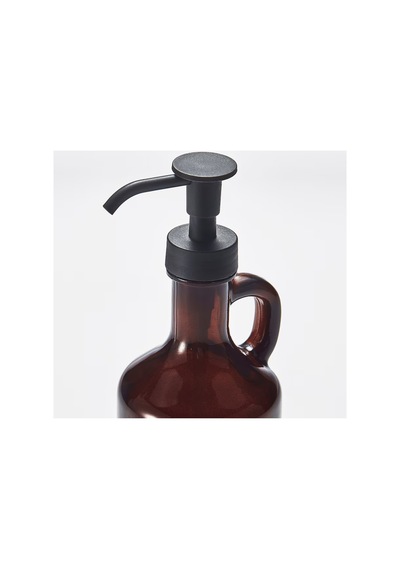 Buççin Online Mağaza 21 Cm Kahverengi Cam Sıvı Sabunluk 380 Ml Cam Kahverengi Çok Renkli