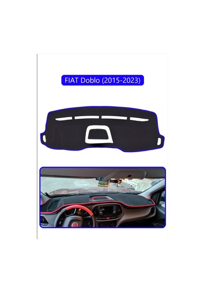 Fıat Doblo 2015-2023 Modellerine Uygun Eski Ortası Açıktorpido Koruma Halısı Mavi Kenar