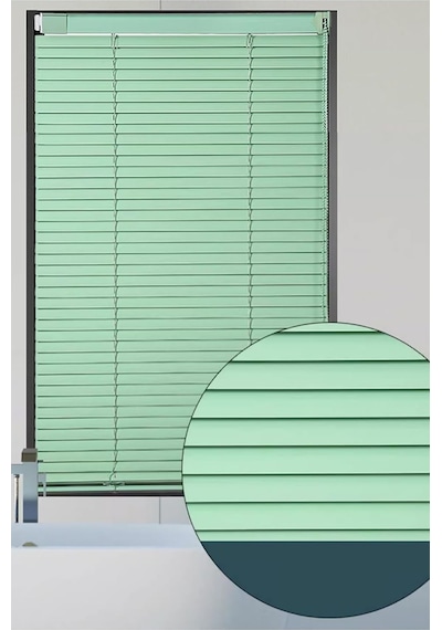 Mint Yeşili 25 Mm Metal Jaluzi Mint Yeşili