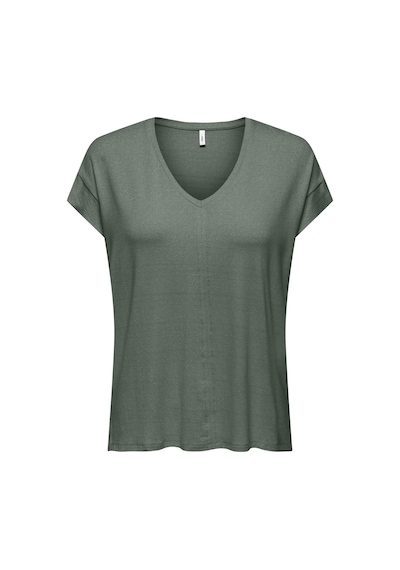 Only Onlcarrıe S/s Stıtch Glıtter Top Jrs Kadın Yeşil T-shirt - 15369279
