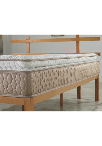 Mu&bah Ultra Ortopedik Aqua Pedli Paket Yaylı Peluş Tavşan Tüyü Kumaş Yatak 90x200