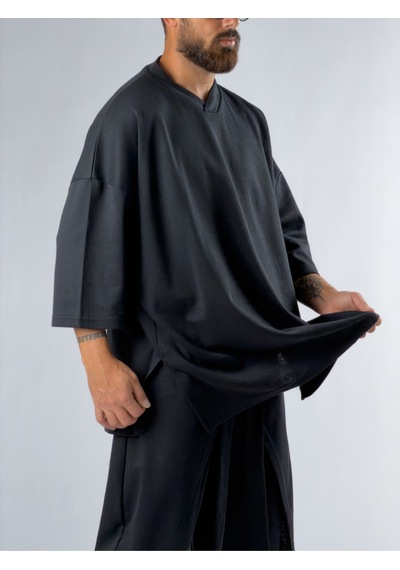 Cocopelli Oversize Tasarım Siyah Erkek Sweat Coc3387