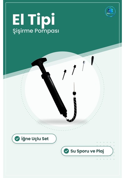 Top Şişirme Pompası Çok Fonksiyonlu El Tipi Hortumlu İğne Uçlu Se