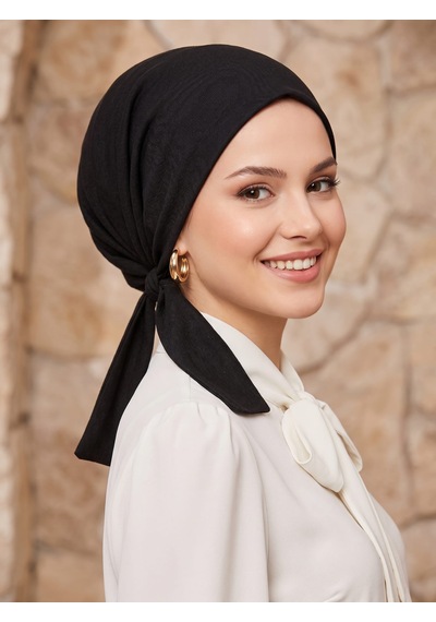 Raşelkori Tesettür Eşarpbone Siyah