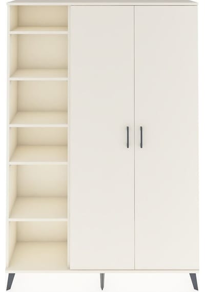 Arges Dolap 7 Raflı 2 Kapaklı Tek Askılı 132x30x195 Aytaşı-ay... Aytaşı