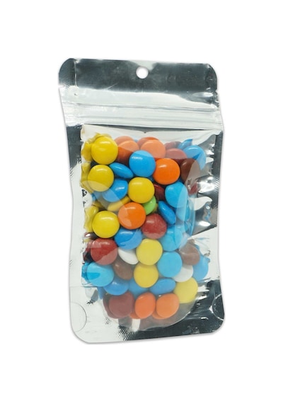 8.5X14.5X5 Şeffaf Metalize Kilitli Doypack 50 Adet
