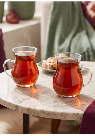 The Mia Kulplu Çay Bardağı 6 Kişilik 544 Şeffaf