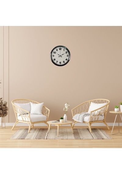 River World Duvar Saati Metal 40 Cm'lik Prime Krom Çok Renkli