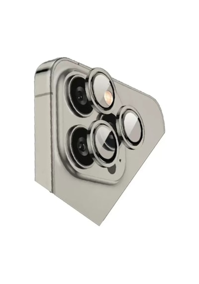 Mey İthalat iPhone Uyumlu 15 Pro Max Bilvis Titan Kamera Lens - Titan Gri Renkli