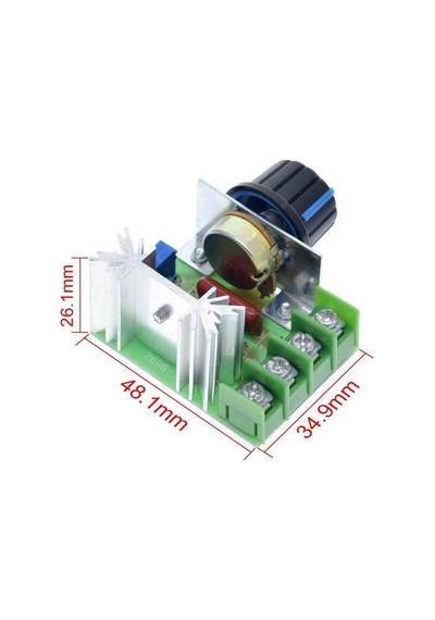 Hız Düğmesi 2000w Thyristor Elektronik Voltaj Regülatörü Dim Hız Sıcaklık Kontrolü