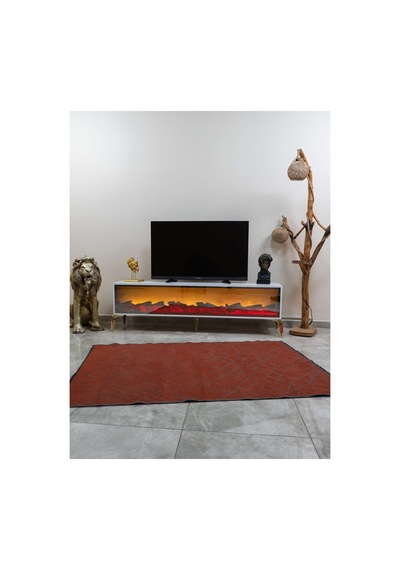 Leon Şömineli Tv Ünitesi 170 X 30 Beyaz Beyaz Leon Şömineli Tv Ünitesi 170 X 30 Beyaz Beyaz