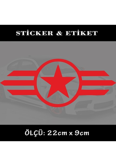 askeri yıldız oto sticker ön arka cam yazısı - tuning modifiye