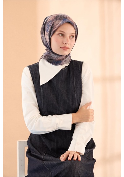 Silk Home Soft Eşarp 73095-17 Eski Lavanta, Lacivert, Soğan Kabuğu, Gri