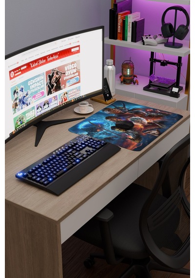 Baldur's Gate 3 Kaymaz Dikişli Kauçuk Oyuncu Mousepad V1 - 48x40 Xl Gaming Mouse Pad Fare Altlığı