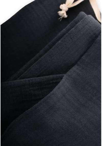 Keseli Organik Müslin Nevresim Takımı 100x135 Cm +/ - 3cm Çarşaf 120x150 Yastık 35x45 Cm Füme