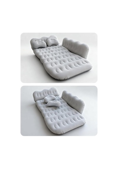 Tr Araç Arka Koltuk Şişme Yatak 130x70x10 Cm Elektrikli Pompalı, Araç İçi Kamp Ve Seyahat Hava Yatağı, Pvc Flok Diğer