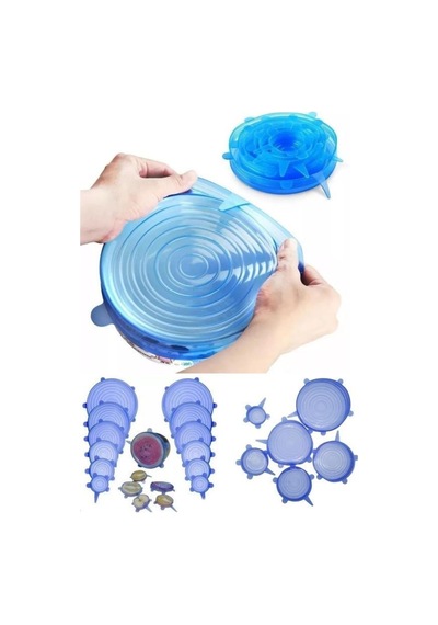 Yeni Ürün Saklama Silikon 6 Boy Yuvarlak Streç Kapak Koruyucu Taze Gıda Bone Beyaz - 830024630 Beyaz