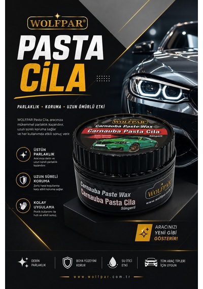 Carnauba Paste Wax Pasta Cila Süngerli