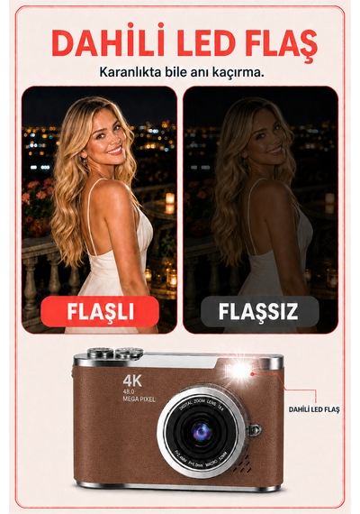 Solvis SOLVİSPR Dijital Retro Fotoğraf Makinesi + 64 GB Sd Kart