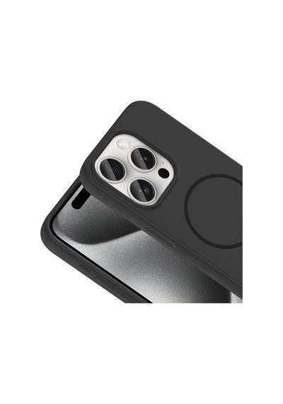 Apple iPhone Uyumlu 15 Pro Kılıf Magsafe Destekli Kamera Korumalı Yumuşak Silikon Pazarplus Kahverengi