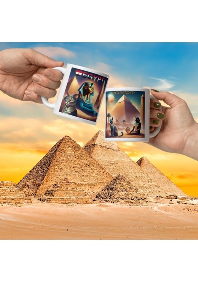 Mısır Kupa Bardak 2 Adet Seyahat Hatıra Egypt Mug