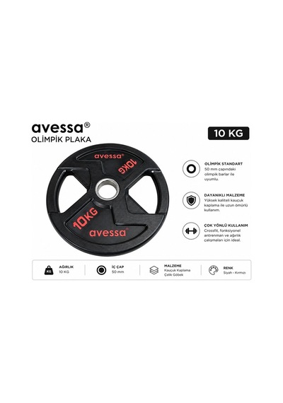 Özel Seri Op-10 Olimpik Plaka 10 Kg Bireysel Vücut Geliştirme Kondisyon