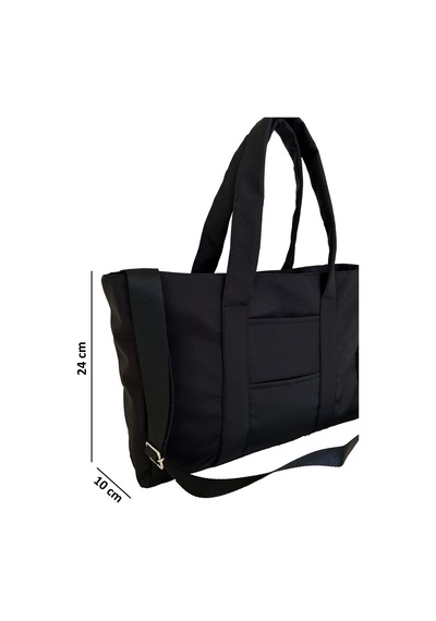 Tuttobene Idıly Siyah Tote Bag Omuz Çantası Laptop Kitap Evrak Taşınabilir Tb005